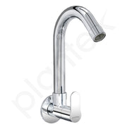 Plantex Pure Brass Sink Tap for Kitchen Basin/Swan Neck Sink Tap for Wash Basin/360 Swivel spout with Water Saving Nozzle Nal Taps - Pack of 1 (Chrome)