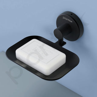 Plantex Galaxy 304 Grade Stainless Steel Single Soap Dish/Soap Stand/Soap Holder/Bathroom Accessories – (Black)