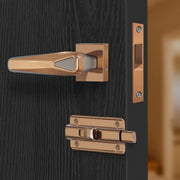 Plantex Heavy Duty Door Lock/Bathroom Door Lock/Mortise Keyless Handle Set for Home/Bathroom/Store Room/Balcony/Office (7104 - PVD Satin Black Matt)