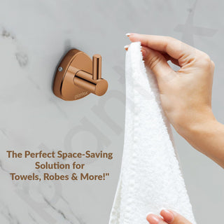 Plantex J4 Stainless Steel Clothes Hanger for Wall/Hangers for Bathroom/Robe Hook/Bathroom Accessories (PVD Rose Gold Finish) Angel