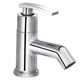 Plantex Pure Brass Pillar Tap for Wash Basin with Water Saving Aerator/Tabletop Basin Tap/7 Year Warranty (COL-1003-Mirror Chrome)