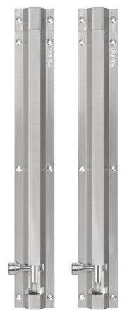 Plantex Stainless Steel Tower Bolt/Tower Bolt for Home,Offices Doors and Windows/Tower Bolt for Main Door/Door Latch/Kundi/Chitakini/Door Latch for Windows - Pack of 2 (Chrome, 12 inch)
