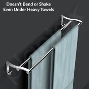 Plantex Stainless Steel Dual Towel Rod for Bathroom/Towel Hanger/Towel Holder Stand/Bathroom Accessories (18 Inch - Chrome)