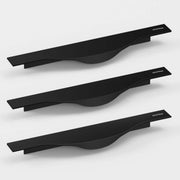 Plantex Profile Handle for Kitchen Cabinet/10 Inch Aluminium Drawer Profile Handle/Wardrobe Pull Handle for Home/Office/Hotel - Pack of 3 (Black)