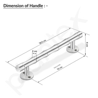 Plantex Main Door Handle/Pooja Door Handle/8 Inch Pull-Push Handle for Main Door/3 Years Warranty Pack of 2 (S-140,Chrome)