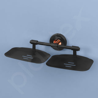 Plantex Brass with 304 Grade Stainless Steel Double Soap Holder for Bathroom/Soap Dish/Soap Stand Bathroom Accessories - RDAB (Black)