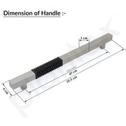 Plantex Door Handle/Stainless Steel Handle for Main Door/18 Inch Pull-Push Handle for Home/Office/Hotel - Pack of 1 (Satin and Black) - 3 Years Warranty