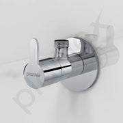 Plantex Pure Brass Angle Valve with Brass Wall Flange & Teflon Tape for Bathroom/Kitchen/Wash Basin- [FLO-805-Pack of 2-Chrome]