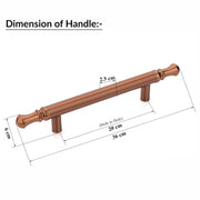 Plantex Heavy Duty Main Door Handle - 14 Inch Pull-Push Handle for Glass & Wooden Doors - Pack of 1 (PVD Rose Gold) - 3 Years Warranty