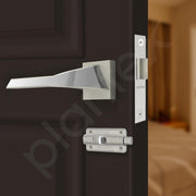 Plantex Heavy Duty Door Lock for Bathroom/Mortise Keyless Door Lock for Home/Store Room/Balcony/Office with Baby Latch (7090 ÃƒÂ¢Ã¢â€šÂ¬Ã¢â‚¬Å“ Satin White & Chrome Finish)