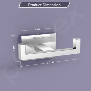 Plantex 304 Grade Stainless Steel Robe Hook/Cloth Hanger/Robe Hooks for Bathroom/Hooks for Wall/Bathroom Accessories - Chrome (Benz)