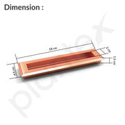 Plantex Sliding Door Handle/Concealed Handle for Sliding Door/160mm Concealed Handle for Wardrobe/Kitchen Cabinet - Pack of 2 (PVD Rose Gold)