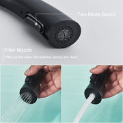 Plantex Pure Brass Pull Down Sink Mixer with Dual Modes/Single Lever Hot & Cold Mixer Tap for Kitchen Sink-Deck Mounted (Black)