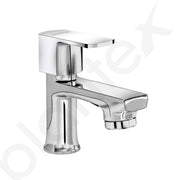 Plantex Pillar Tap for Wash Basin with Water Saving Aerator and Brass Spindle/Quarter Turn Basin Tap with Teflon Tape/Pillar Cocke for Wash Basin - Pack of 1 (Saga, Chrome)