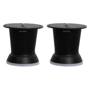 Plantex 3 Inch Sofa Legs for Bed Furniture/Sofa Legs for Table/Sofa Support Legs with Rubber Grip (Black, 2 Pcs)