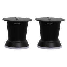 Plantex 3 Inch Sofa Legs for Bed Furniture/Sofa Legs for Table/Sofa Support Legs with Rubber Grip (Black, 2 Pcs)
