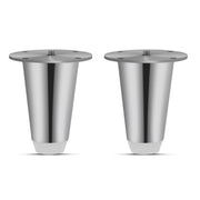 Plantex Heavy Duty Round Sofa Legs 3 inch/Furniture Accessories/Sofa Leg Set of 2 pcs (Chrome)