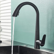 Plantex Pure Brass Pull Down Sink Mixer with Dual Modes/Single Lever Hot & Cold Mixer Tap for Kitchen Sink-Deck Mounted (Black)