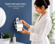 Plantex 304 Grade Stainless Steel Toilet Paper Holder Roll Holder/Tissue Paper Roll Holder/Toilet Paper Holder for Bathroom Accessories - Oreo (Chrome)