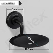 Plantex 304 Grade Stainless Steel Soap Holder/Stylish and Durable Soap Dish for Bathroom/Single Soap Tray/Bathroom Accessories - Daizy (Black)