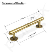 Plantex Door Handle/Stainless Steel Main Door Handle/8 Inch Pull-Push Handle/3 Years Warranty Pack of 2 (S-142, Brass Antique)