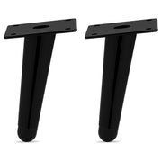 Plantex 4 Inch Sofa Legs for Bed Furniture/Sofa Legs for Table/Sofa Support Legs with Rubber Grip (Black, 6 Pcs)