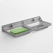 Plantex Unbreakable ABS Plastic Double Soap Dish/Stand/Holder for Bathroom & Kitchen/Bathroom Accessories (Transparent)
