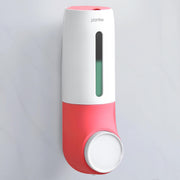Plantex Liquid Soap Dispenser/ABS Plastic Shampoo Dispenser/Wall Mount handwash Dispenser for Bathroom Accessories - Red & White
