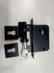 Plantex Dead Lock for Main Door/Lock with Brass 70mm Cylinder with Lock Body and 3 Computerized Keys - Pack of 1 (Z-Black)
