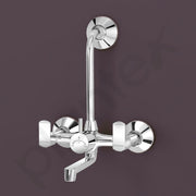 Plantex Wall Mixer 2 in 1 with L-Bend Connector and Water-Saving Aerator/Wall Mixer/Mixture Tap for Bathroom - (APS-1289 Chrome)