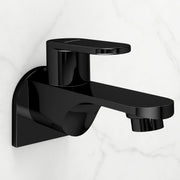 Plantex Pure Brass ORN-201 Bib Cock Water Tap with Brass Wall Flange & Teflon Tape/Bib Tap with Water Saving Aerator-7 Year Warranty (PVD Black)