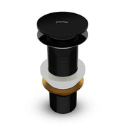 Plantex Pure Brass Waste Coupling for Wash Basin/5 inch Drain Out let System Full Thread Pop up Waste Coupling for Wash Basin (Glossy Black - Pack of 1)