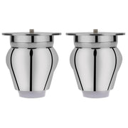 Plantex Heavy Duty Round 3 inch Spare Sofa Legs for Bed Furniture/Sofa Legs for Furniture Fitting/Table Legs/Sofa Leg Set of 2 pcs (Chrome Finish)
