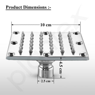 Plantex Stainless Steel Shower Head 100 mm with Water Saving Nozzle/Shower for Bathroom/Rain Shower Head for Bathroom without Arm- (Sandwich Shower-Chrome)