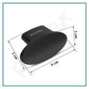 Plantex Knobs for Drawer/Small Drawer Knobs/Knobs for Cabinets/Pull-Push Knobs for Kitchen/Bedroom Drawer - Pack of 3 (Oval, Black)