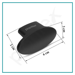 Plantex Knobs for Drawer/Small Drawer Knobs/Knobs for Cabinets/Pull-Push Knobs for Kitchen/Bedroom Drawer - Pack of 3 (Oval, Black)