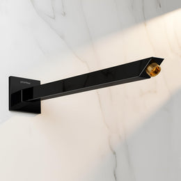 Plantex 9-Inch Shower Arm for Overhead Shower/Stainless Steel Shower Pipe/Wall Mount Bathroom Fitting with Â½-Inch Thread - Pack of 1 (Black)