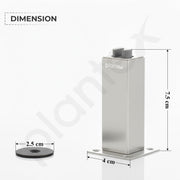 Plantex Stainless Steel Wall-Mounted Magnetic Door Stopper/Door Magnets to Hold Door/Door Catcher for Wooden Door - Pack of 4 (Matt Silver)