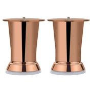 plantex Heavy Duty Round 4 inch Spare Sofa Legs for Bed Furniture/Sofa Legs for Furniture Fitting/Table Legs/Sofa Leg Set of 2 pcs (Rose Gold)