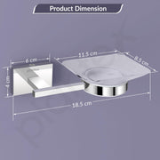 Plantex 304 Grade Stainless Steel Soap Holder for Bathroom/Wall Mounted Soap Stand/Soap Dish/Bathroom Accessories (Chrome)