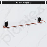 Plantex 304 Grade Stainless Steel 24 inch Single Towel Rod/Towel Bar/Towel Hanger for Bathroom/Bathroom Accessories - Pack of 1 (Parv-Rose Gold & Black)