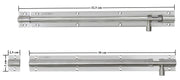 Plantex Stainless Steel 12 inch Tower Bolt/Tower Bolt for Home,Offices Doors and Windows/Tower Bolt for Main Door/Door Latch/Kundi/Chitakini/Door Latch for Windows (Matt Finish, Pack of 2)