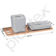 Plantex Stainless Steel with ABS Material 2 in 1 Soap Dish with Tumbler Holder/Soap Stand/Tooth Brush Holder/Bathroom Accessories - Wall Mount (Rose Gold Finish)