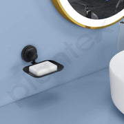 Plantex Galaxy 304 Grade Stainless Steel Single Soap Dish/Soap Stand/Soap Holder/Bathroom Accessories – (Black)