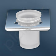 Plantex Tumbler Holder for Bathroom/Stainless Steel Toothbrush Holder/Toothpaste Holder/Bathroom Accessories - (Chrome)