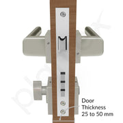 Plantex Premium Main Door Lock for Home with 3 Years of Warranty/Mortise Lock for Door - Main Door Lock Set (7093 - Satin White & Chrome)