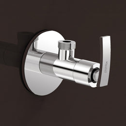 Plantex Pure Brass Angle Valve for Bathroom with Brass Wall Flange and Teflon tape/Angle Cocke Tap for Wash Basin-7 year Warranty by Plantex [COL-1005-Mirror Chrome]
