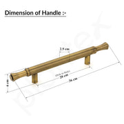 Plantex Heavy Duty Door Handle for Main Door/14 inch Main Door Handle/Pull Push Handle for Home/Hotel/Office Door - Pack of 1 (Brass Antique) - 3 Years Warranty