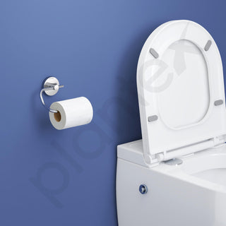 Plantex Smero Pure Brass Toilet Paper Holder/Tissue Paper Stand for Washroom/Bathroom - Circle (Chrome)