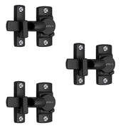 Plantex Door Latch/Door Lock Latch for Bathroom/Bedroom/Balcony/Flip Latch Lock for Door/Chitkani/Baby Latch for Bathroom/Door Stopper - Pack of 3 (Black)